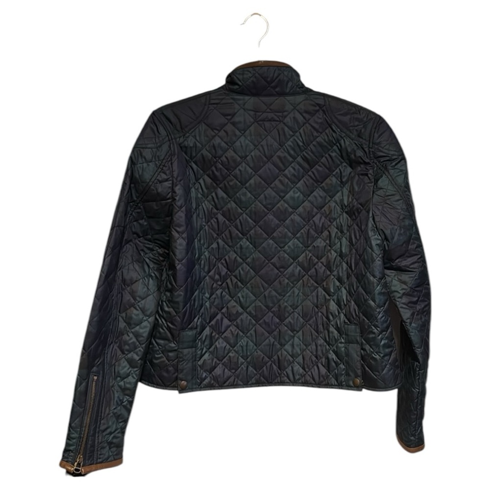 Polo Ralph Lauren Quilted Plaid Coat with Leather Trim Size L - Picture 13 of 14